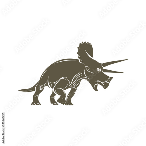 Triceratops dinosaurs logo design vector. Icon Symbol. Template Illustration © shuttersport