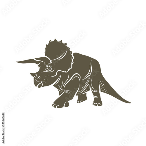 Triceratops dinosaurs logo design vector. Icon Symbol. Template Illustration © shuttersport