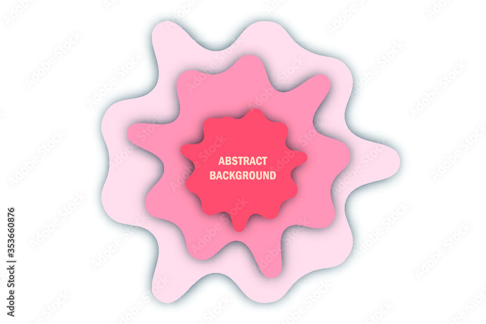 Abstract living coral orange paper cut on white background for idea graphic design concept Abstract living coral orange paper cut on white background for idea graphic design concept