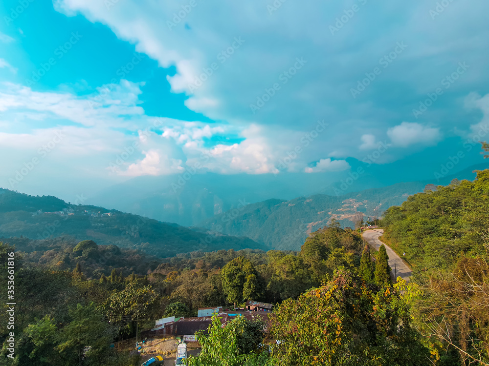 Gangtok,Sikkim sightseeing - Mountains and forests of the capital of Sikkim,North India