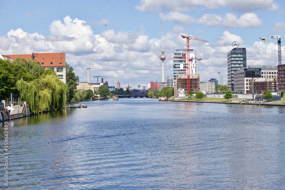 Berlin river Spree in spring