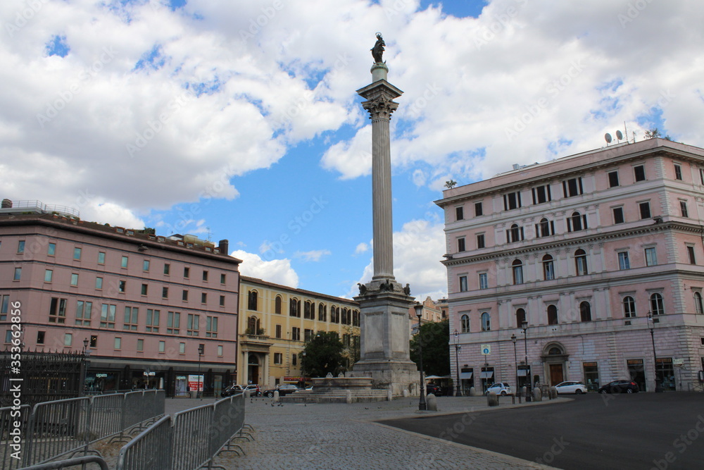 Piazza Santa Maria Maggiore Rome city center italy