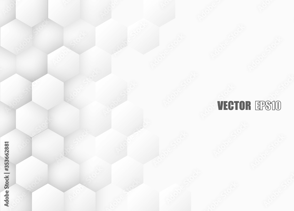 Abstract. Hexagon, honeycomb white Background. light and shadow. copy space. Vector. Abstract. Hexagon, honeycomb white Background. light and shadow. copy space. Vector.