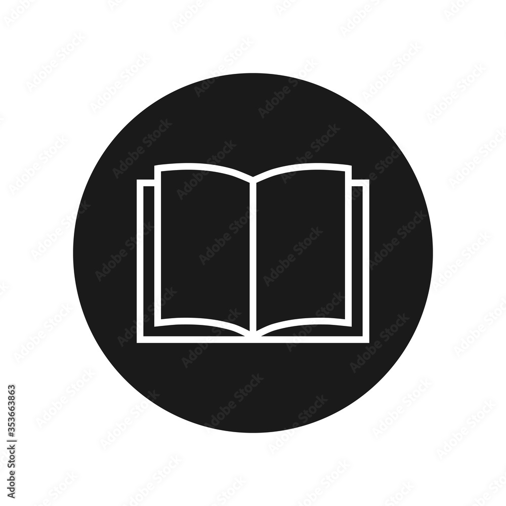 Book vector icon isolated on white background. Book vector icon isolated on white background.