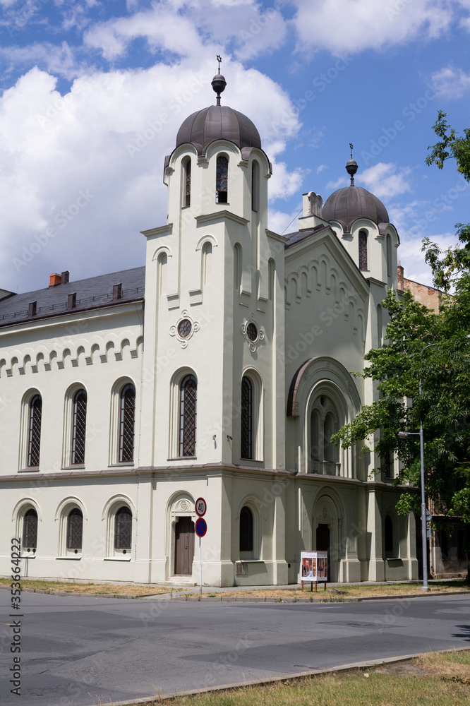 Krnov Synagogue, Silesia, Czech Republic / Czechia - sacral and religious building. Temple and place of worship for Jews. Historical architecture, monument and landmark.