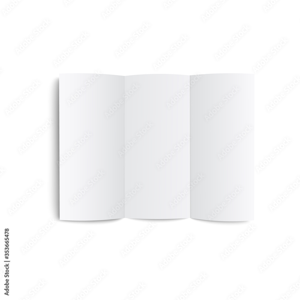 Blank white paper trifold leaflet template flyer and a4 mock up. Blank white paper trifold leaflet template flyer and a4 mock up.