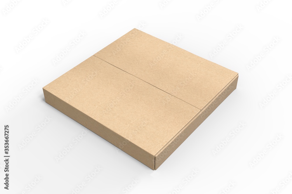 Blank easy fold mailer box for branding and mock up design, 3d render illustration. Blank easy fold mailer box for branding and mock up design, 3d render illustration.