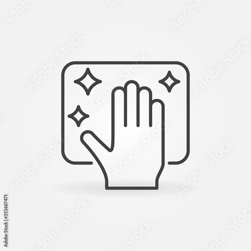 Cleaning Service outline vector concept icon or design element