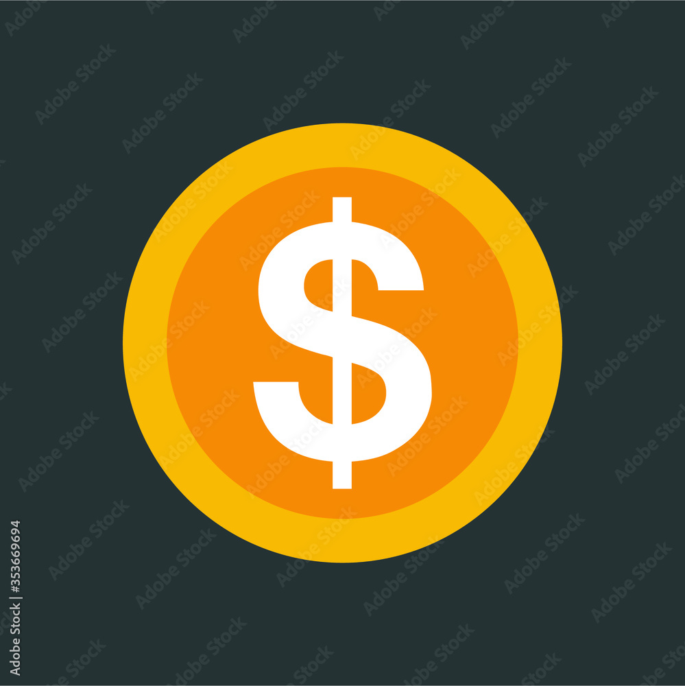 dollar currency icon isolated on dark background, coin dollar money black white for icon, dollar money symbol in circle coin shape, flat icon currency coin for button info graphics simple, vector dollar currency icon isolated on dark background, coin dollar money black white for icon, dollar money symbol in circle coin shape, flat icon currency coin for button info graphics simple, vector