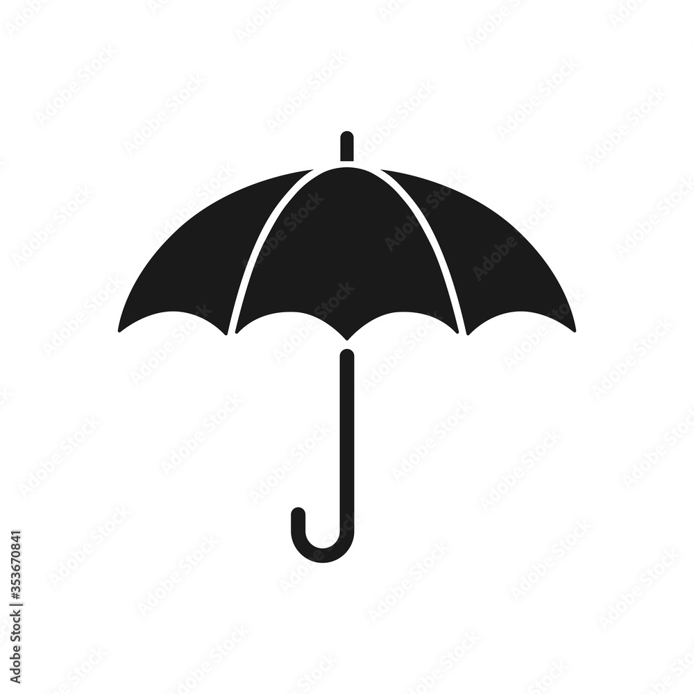 Umbrella flat vector icon isolated on white background. Umbrella flat vector icon isolated on white background.