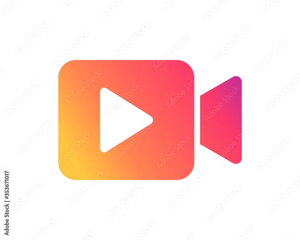 Video icon. Video camera vector. Video Player symbol. Video symbol logo. Video icon. Video camera vector. Video Player symbol. Video symbol logo.