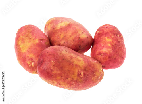 red potato isolated on white background