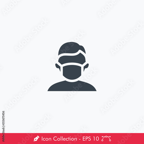 Face Mask Man Icon / Vector Free Download Face Mask Man Icon / Vector - GFXLoad