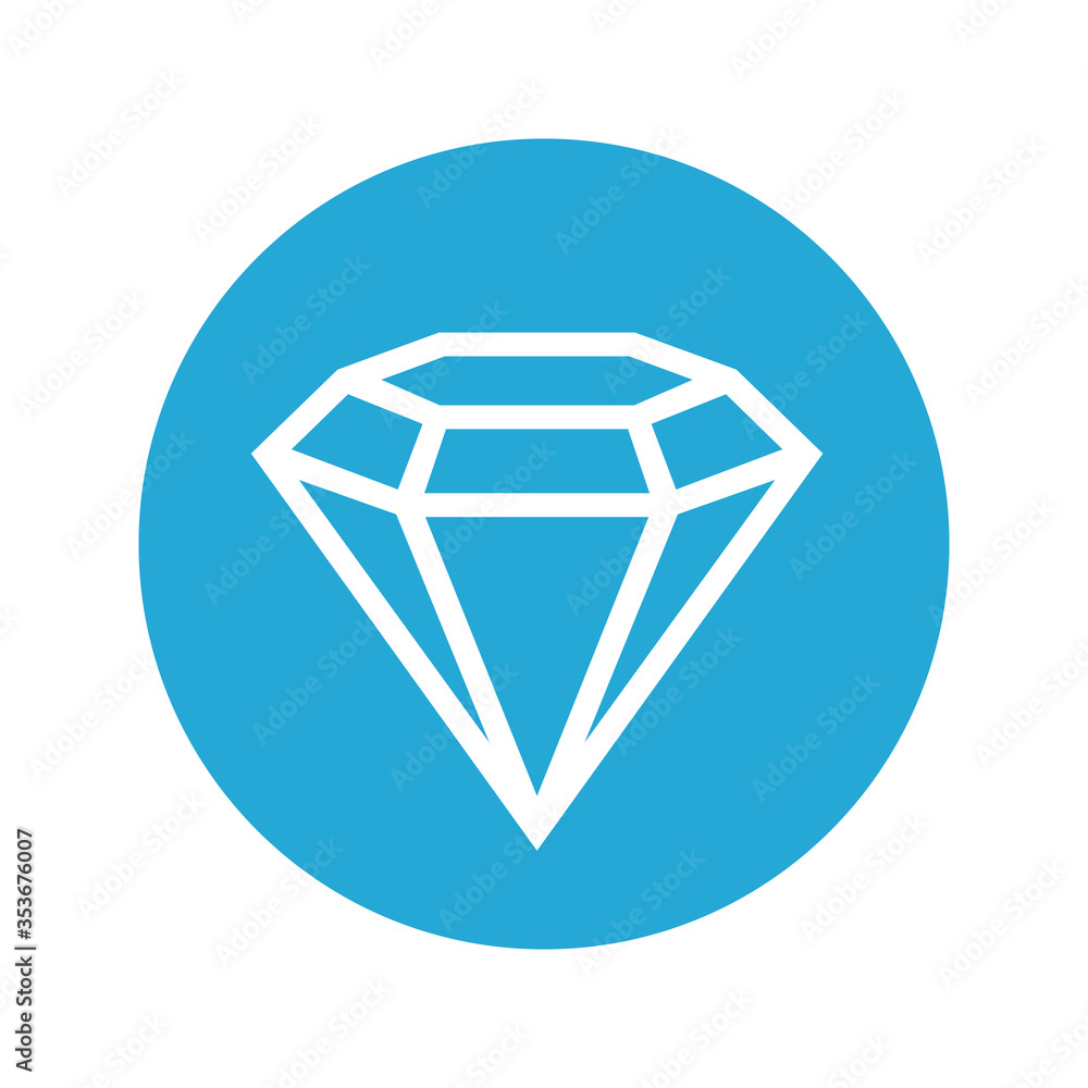 Diamond vector icon isolated on white background. Diamond vector icon isolated on white background.