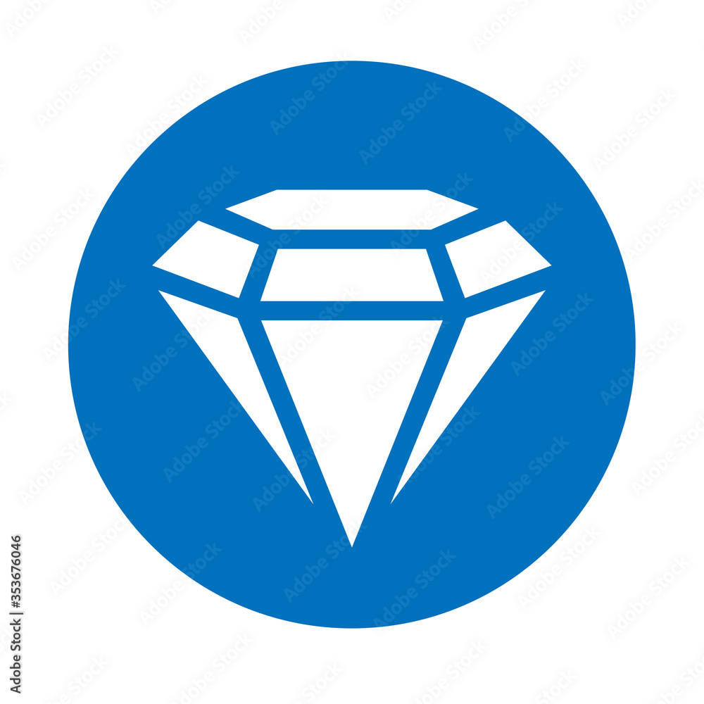 Diamond vector icon isolated on white background. Diamond vector icon isolated on white background.