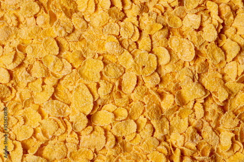 Corn flakes, background and texture.