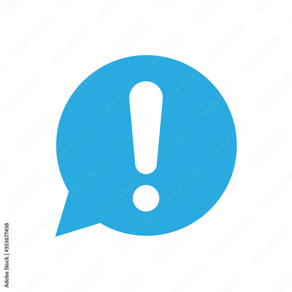 Blue exclamation mark icon. Hazard warning symbol. Blue exclamation mark icon. Hazard warning symbol.