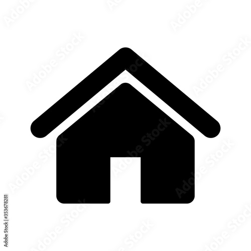 Home page vector icon. Home icon isolated on white background. House, building icon.