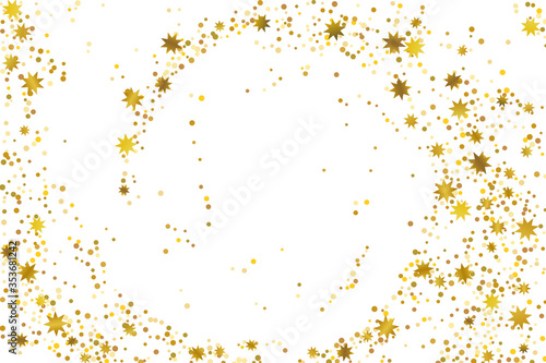 Golden glitter confetti.
