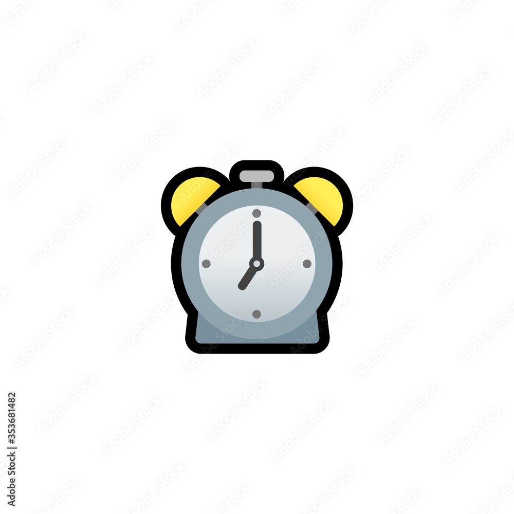 Vecteur Stock Alarm Clock Vector Icon. Isolated Clock Cartoon Style Emoji,  Emoticon Illustration | Adobe Stock
