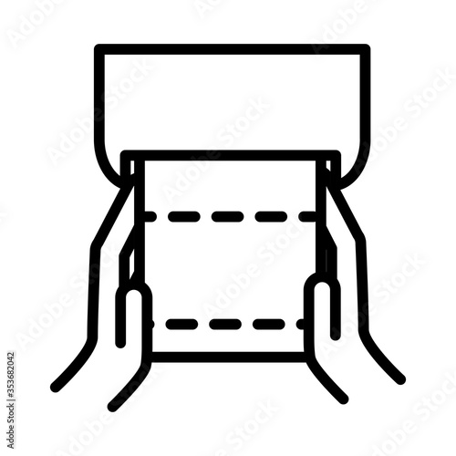 personal hand hygiene, dispenser toilet paper, disease prevention and health care line style icon