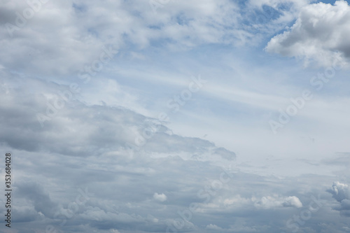 Fototapeta Naklejka Na Ścianę i Meble -  Cumulus clouds against a blue sky. Background and Wallpaper for desktop