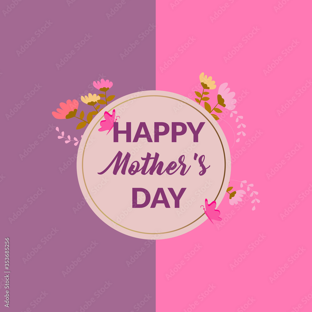 Modern Mother's day  vector  illustration concept 

