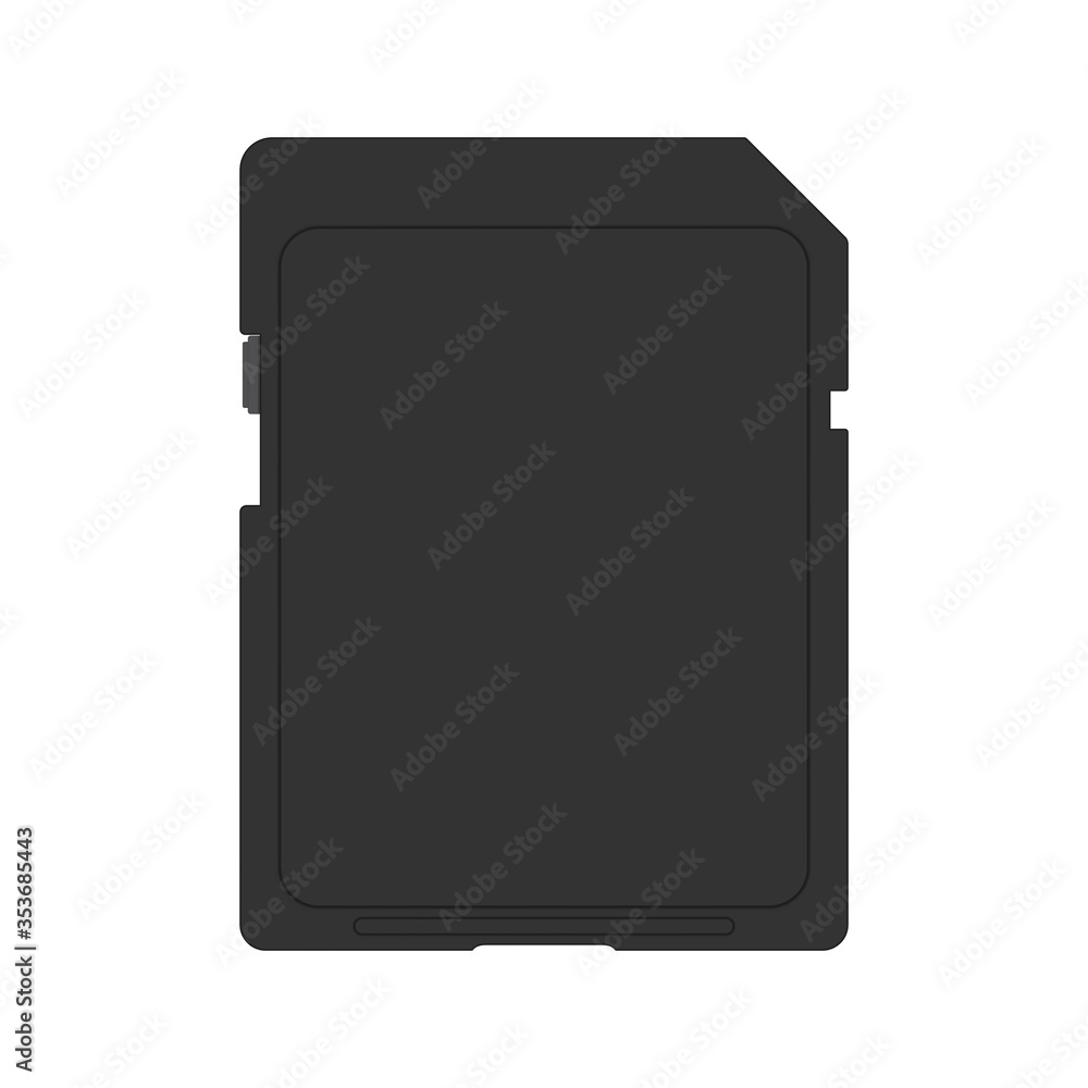 High detailed vector illustration.Realistic SD card mockup isolated on white background. High detailed vector illustration.Realistic SD card mockup isolated on white background.