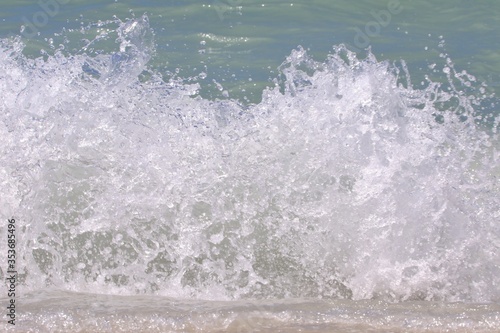 Ocean spray of a striking wave