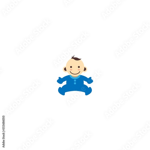 Baby cute logo icon concept