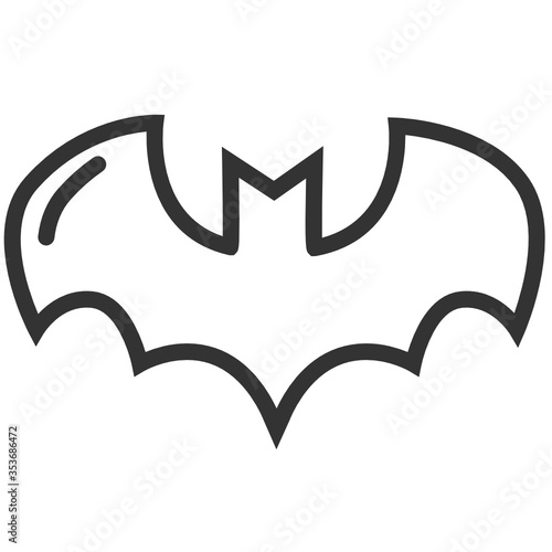 Icono plano ilustración a línea de la festividad de la noche de halloween