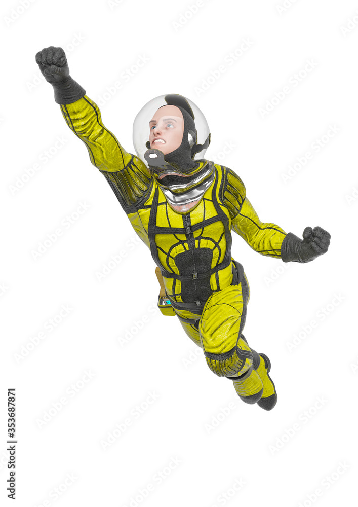 retro space astronaut is flying up very fast retro space astronaut is flying up very fast