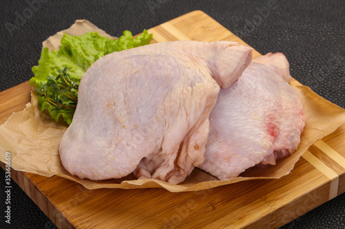 Raw chicken hip