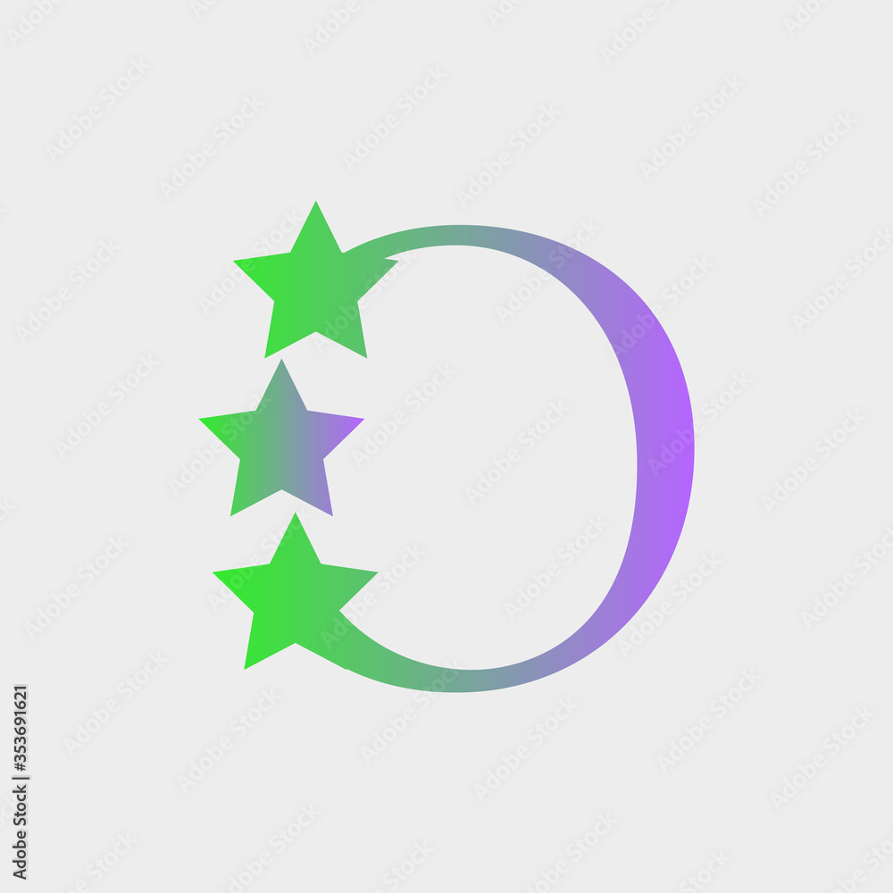 logo star with letter o modern vector design logo star with letter o modern vector design