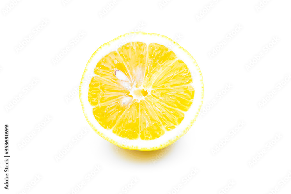 Lemon refreshing on a white background Lemon refreshing on a white background