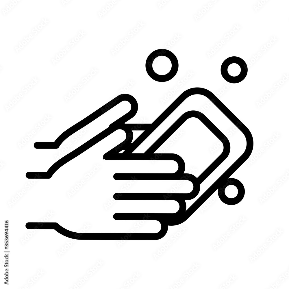 personal hand hygiene, washing hands soap disease prevention and health care line style icon personal hand hygiene, washing hands soap disease prevention and health care line style icon