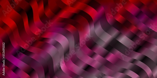 Light Red vector background with curves. Bright sample with colorful bent lines, shapes. Smart design for your promotions.