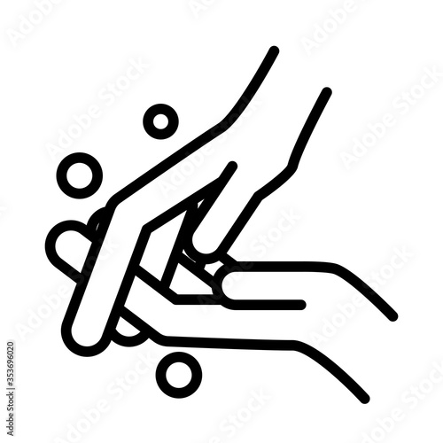personal hand hygiene, washing hands clean fingers, disease prevention and health care line style icon