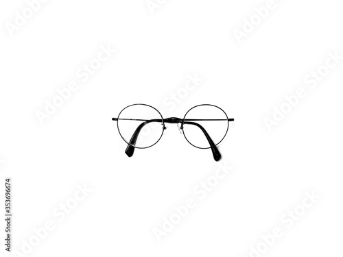 glasses isolated on white background.