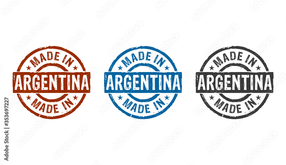 Made in Argentina stamp and stamping Made in Argentina stamp and stamping