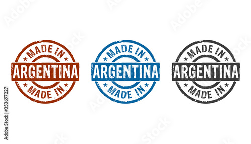 Made in Argentina stamp and stamping