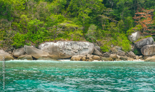 Thailand  similans landscape island in the Indian ocean