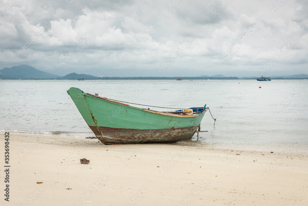 fisher's boat at the beach of the island Koh Samet in Thailand