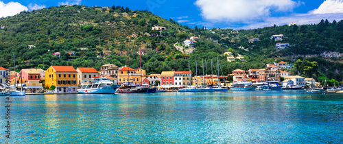 Ionian islands of Greece- beautiful Paxos, with turquoise sea and pictorial village Lakka