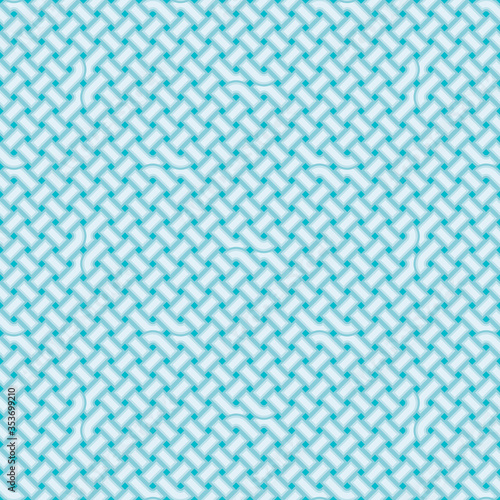 Interlaced Celtic knot vector seamless background . Aqua infinite ribbon pattern illustration.