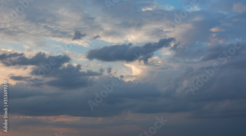 Beautiful white clouds on blue sky