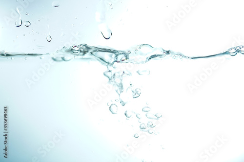water splash on white background