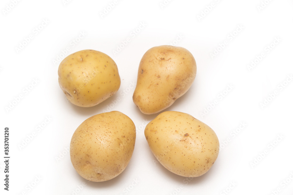 Raw potato isolated on white, with clipping path Raw potato isolated on white, with clipping path