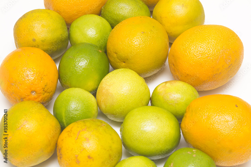 Assortment of exotic fruits isolated on white Assortment of exotic fruits isolated on white