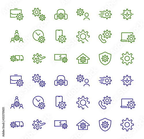 A simple set of settings and options related to Vector Line Icons. Contains icons such as set time, business, phone, and more. Editable Stroke.. 480x480